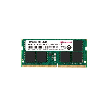 Transcend 32GB JM DDR4 3200MHZ SO-DIMM 2RX8 2GX8 CL22 1.2V memory module 2 x 8 GB1