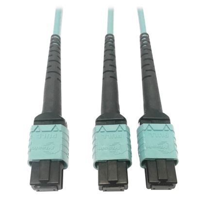 Tripp Lite N846D-01M-24BAQ fiber optic cable 39.4" (1 m) MTP OFNP OM4 Aqua color1