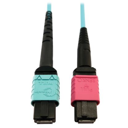 Tripp Lite N846D-01M-24DAQ fiber optic cable 39.4" (1 m) MTP OFNP OM4 Aqua color1