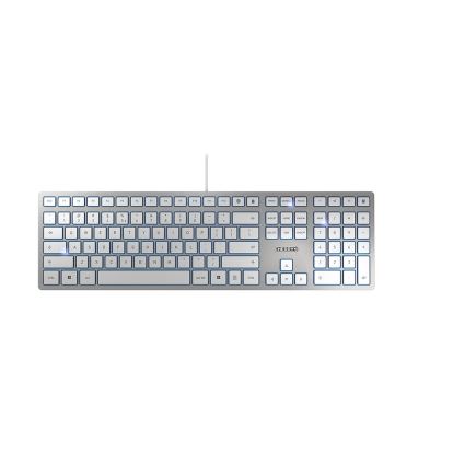 CHERRY KC 6000 Slim keyboard USB US English Silver, White1