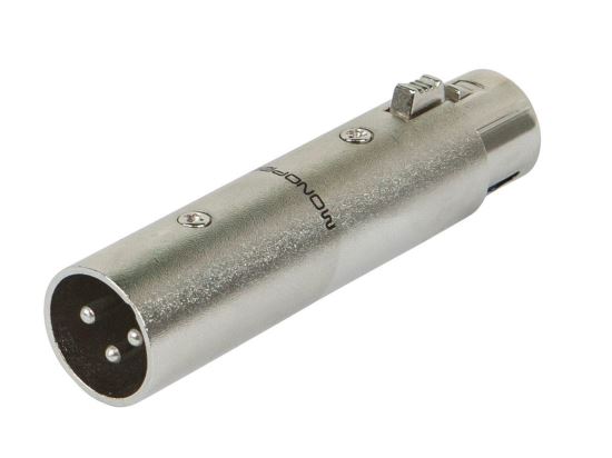 Monoprice 601604 wire connector 3-Pin Male to 5-Pin Female DMX Silver1