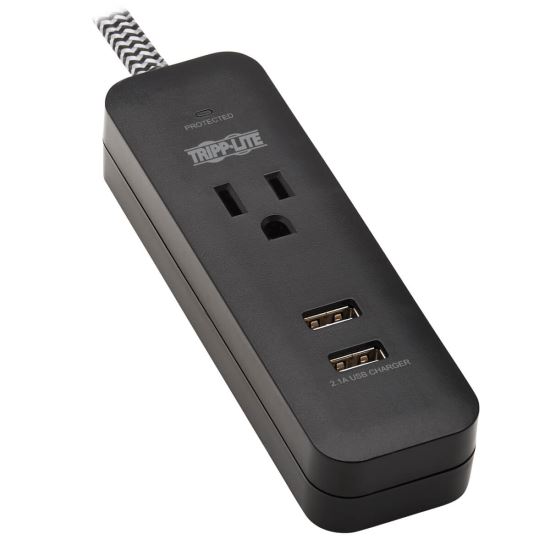 Tripp Lite TLP104USB surge protector Black 1 AC outlet(s) 110 - 125 V 48" (1.22 m)1