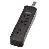 Tripp Lite TLP206USB surge protector Black 2 AC outlet(s) 110 - 125 V 72" (1.83 m)4