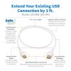 Tripp Lite U024AB-003-WH USB cable 35.8" (0.91 m) USB 2.0 USB A White3