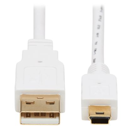 Tripp Lite U030AB-003-WH USB cable 35.8" (0.91 m) USB 2.0 USB A Mini-USB B White1