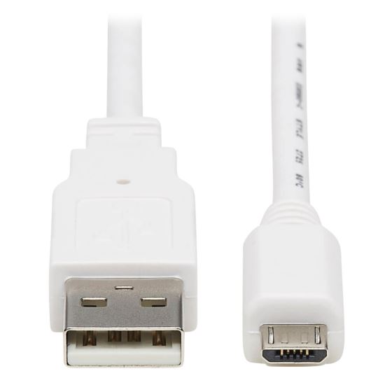 Tripp Lite U050AB-003-WH USB cable 35.8" (0.91 m) USB 2.0 USB A Micro-USB B White1