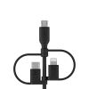 Belkin BOOST CHARGE USB cable 39.4" (1 m) USB A USB C/Micro-USB B/Lightning Black2