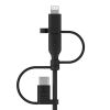 Belkin BOOST CHARGE USB cable 39.4" (1 m) USB A USB C/Micro-USB B/Lightning Black3