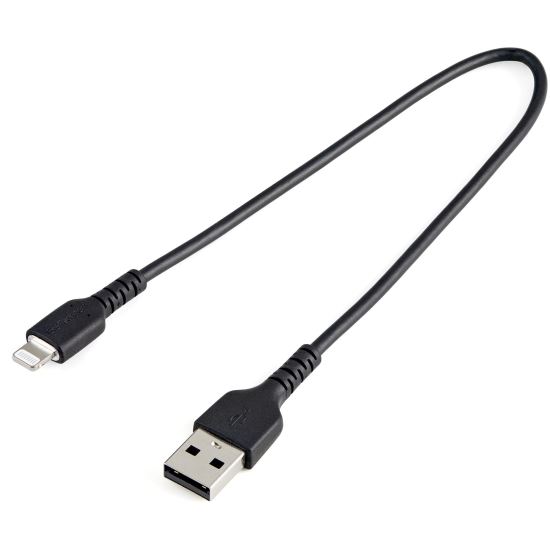 StarTech.com RUSBLTMM30CMB mobile phone cable Black 11.8" (0.3 m) USB A Lightning1