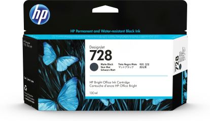 HP 728 130-ml Matte Black DesignJet Ink Cartridge1