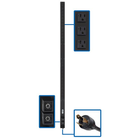 Tripp Lite PDUV30 power distribution unit (PDU) 24 AC outlet(s) 0U Black1