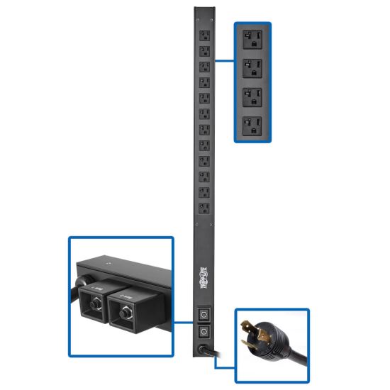 Tripp Lite PDUV30-36 power distribution unit (PDU) 12 AC outlet(s) 0U Black1