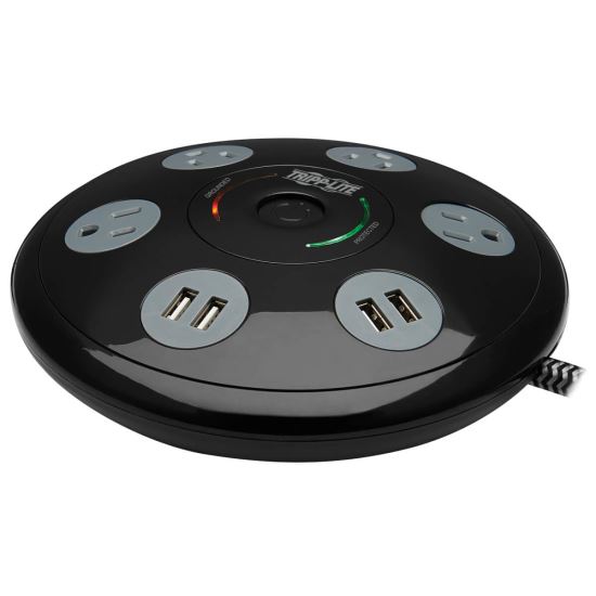 Tripp Lite TLP406USBUFO surge protector Black, Gray 4 AC outlet(s) 120 V 72" (1.83 m)1