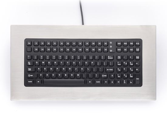 iKey PM-1000 keyboard USB Black, Stainless steel1