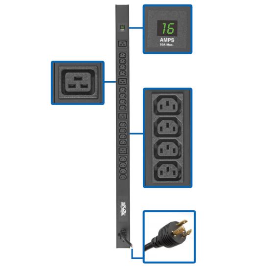 Tripp Lite PDUMV20HV-36 power distribution unit (PDU) 20 AC outlet(s) 0U Black1