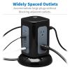 Tripp Lite TLP606UCTOWER surge protector Black, Gray 6 AC outlet(s) 120 V 96.1" (2.44 m)8