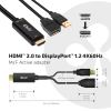 CLUB3D HDMI 2.0 TO DISPLAYPORT 1.2 4K60HZ HDR M/F ACTIVE ADAPTER Black2