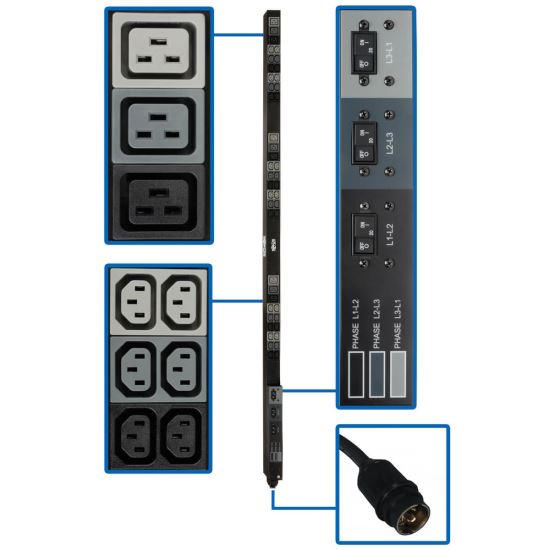 Tripp Lite PDU3V6H50 power distribution unit (PDU) 45 AC outlet(s) 0U Black1