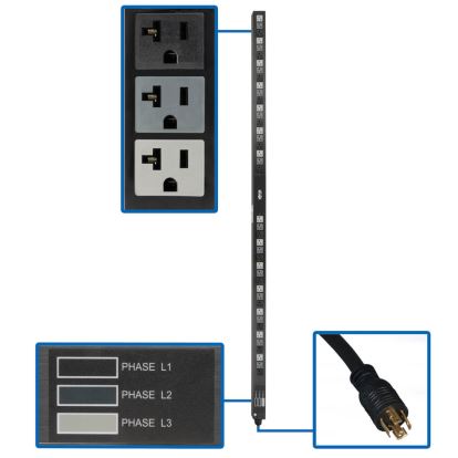 Tripp Lite PDU3V6L2120LV power distribution unit (PDU) 42 AC outlet(s) 0U Black1