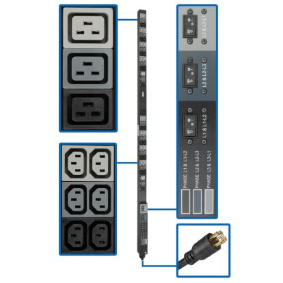 Tripp Lite PDU3V6L2130 power distribution unit (PDU) 48 AC outlet(s) 0U Black1