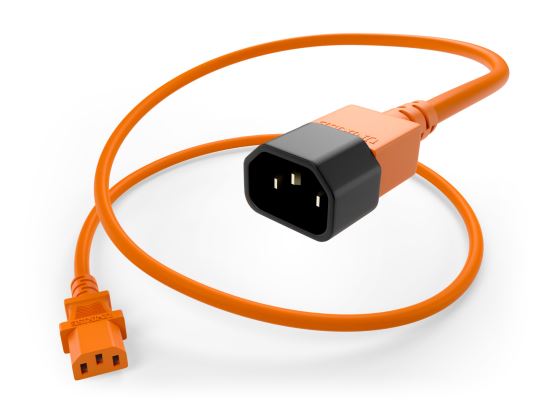 Unirise PWRC13C1410FORG power cable Orange 119.7" (3.04 m) C13 coupler C14 coupler1