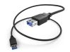 Unirise USB3-AAF-01F USB cable 11.8" (0.3 m) USB 3.2 Gen 1 (3.1 Gen 1) USB A Black1