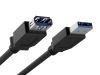 Unirise USB3-AAF-01F USB cable 11.8" (0.3 m) USB 3.2 Gen 1 (3.1 Gen 1) USB A Black2