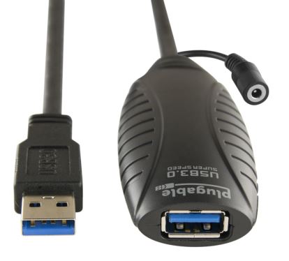 Plugable Technologies USB3-10M-D USB cable 393.7" (10 m) USB 3.2 Gen 1 (3.1 Gen 1) USB A Black1