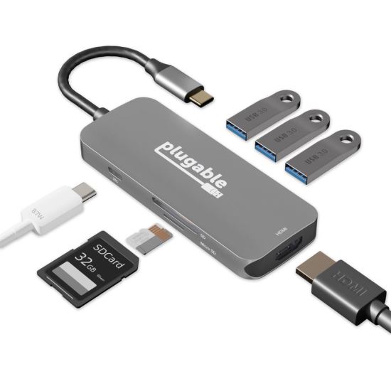 Plugable Technologies USBC-7IN1 interface hub USB 3.2 Gen 1 (3.1 Gen 1) Type-C 5000 Mbit/s Black1