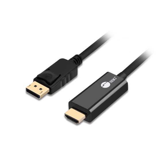 Siig CB-DP1R12-S1 video cable adapter 118.1" (3 m) HDMI Type A (Standard) DisplayPort Black1