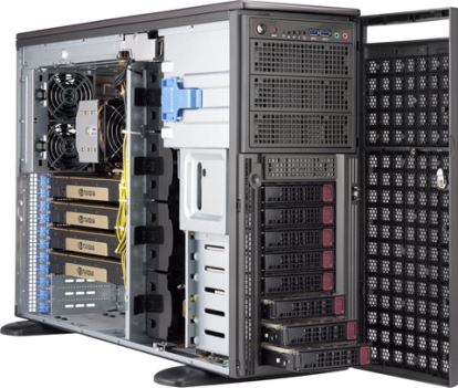 Supermicro SYS-540A-TR PC/workstation barebone Full-Tower Black Intel® C6211