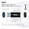 CLUB3D CAC-1525 cable gender changer USB A USB TYPE C Black3