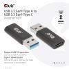 CLUB3D CAC-1525 cable gender changer USB A USB TYPE C Black4
