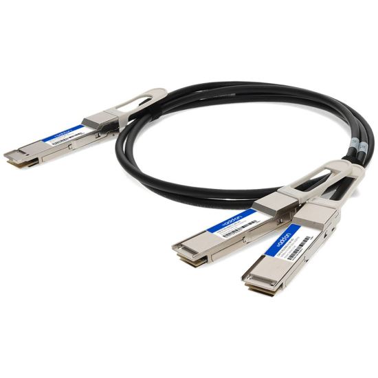 AddOn Networks CAB-D-2Q-200G2-5M-AO InfiniBand cable 98.4" (2.5 m) QSFP-DD 2x QSFP28 Black, Metallic1