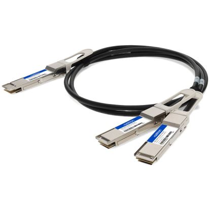 AddOn Networks QDD2QSFP28400CU1M-AO InfiniBand cable 39.4" (1 m) QSFP-DD 2x QSFP28 Black, Metallic1