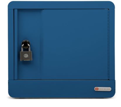 Bretford Cube Micro Station Portable device management cabinet Blue1