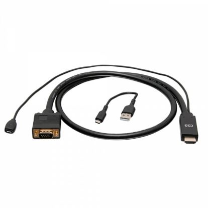 C2G C2G41473 video cable adapter 118.1" (3 m) VGA (D-Sub) HDMI Black1