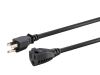 Monoprice 40141 power cable Black 600" (15.2 m) NEMA 5-15P NEMA 5-15R2