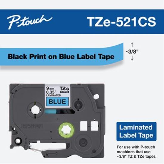 Brother TZE521CS label-making tape Black on blue TZe1
