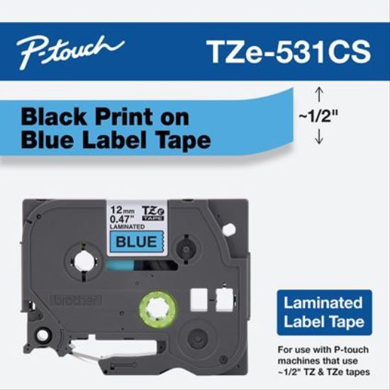 Brother TZE531CS label-making tape Black on blue TZe1