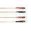 Black Box FOCMR62-STST-OR-2 fiber optic cable 23.6" (0.6 m) ST OFNR OM1 Orange1