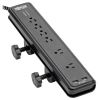 Tripp Lite TLP608DMUAM surge protector Black 6 AC outlet(s) 110 - 125 V 96.1" (2.44 m)1