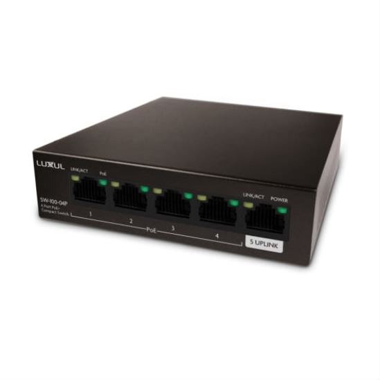 Luxul Wireless SW-100-04P network switch Unmanaged Gigabit Ethernet (10/100/1000) Black1