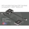 CLUB3D CSV-1552 video cable adapter USB Type-C HDMI + DisplayPort4