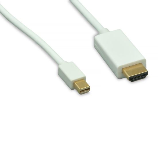 eNet Components HDMIM-MDPM-WH-15F video cable adapter 177.2" (4.5 m) HDMI Type A (Standard) Mini DisplayPort White1