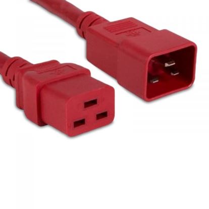 eNet Components C19C20-RD-7F-ENC power cable Red 83.9" (2.13 m) C20 coupler C19 coupler1