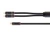 Monoprice Onix Series audio cable 11.8" (0.3 m) 2 x RCA RCA Black2