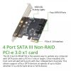 SYBA 4 PORT SATA III PCI-E 3.0 X1 interface cards/adapter Internal2