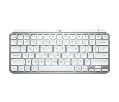 Logitech MX Keys Mini keyboard RF Wireless + Bluetooth QWERTY US English Aluminum, White1