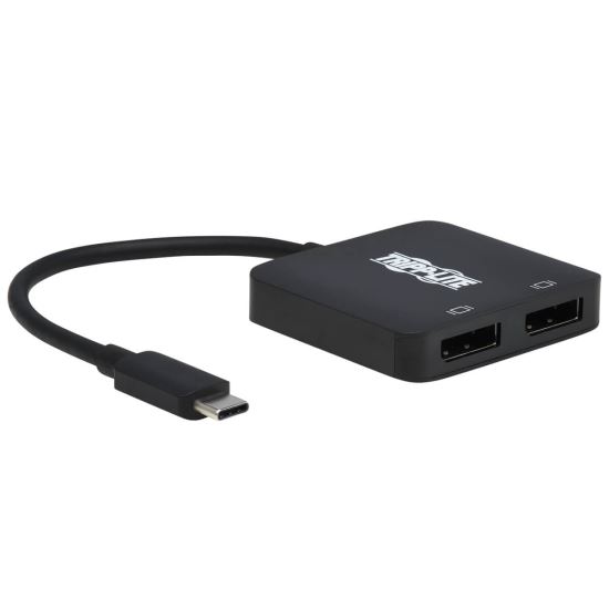 Tripp Lite U444-2DP-MST4K6 video cable adapter 4.72" (0.12 m) USB Type-C 2 x DisplayPort Black1